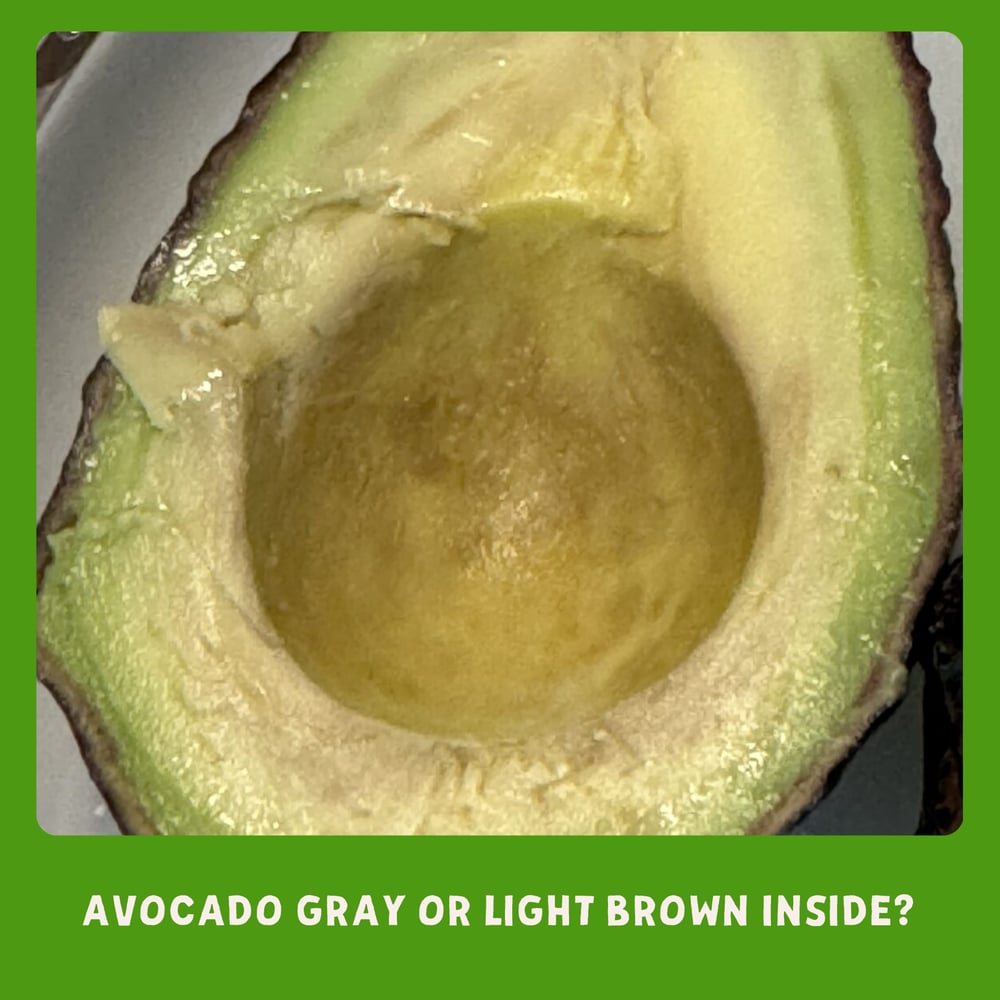 Is this safe to eat? Gray avocado with light brown inside.